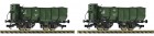 590112 Fleischmann Set of 2 gondola cars for Railroad construction train